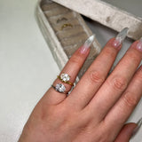 SOLITAIRE WAVE PINKY RING