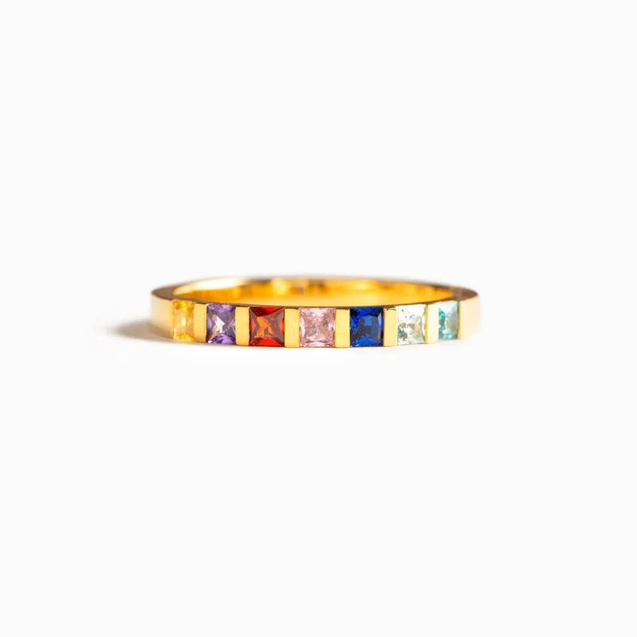 1-7 BIRTHSTONE SINGLE BAND RING - Camillaboutiqueshop