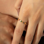 1-7 BIRTHSTONE SINGLE BAND RING - camillaboutiqueshop