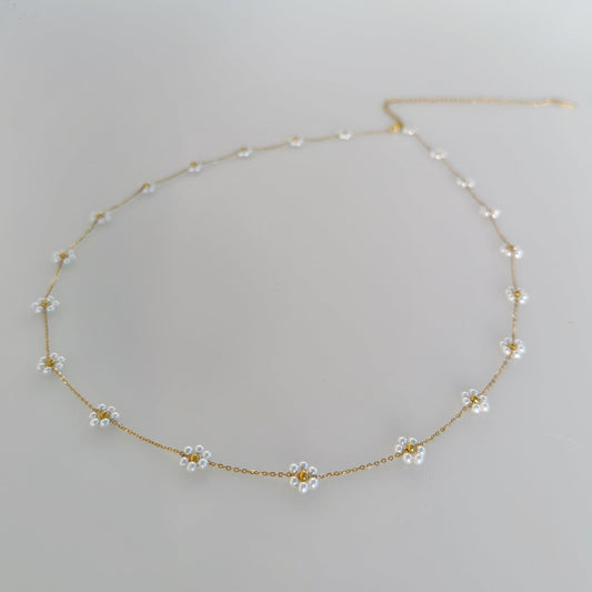 18K Gold Pearl Flower Waist Chain - Camillaboutiqueshop