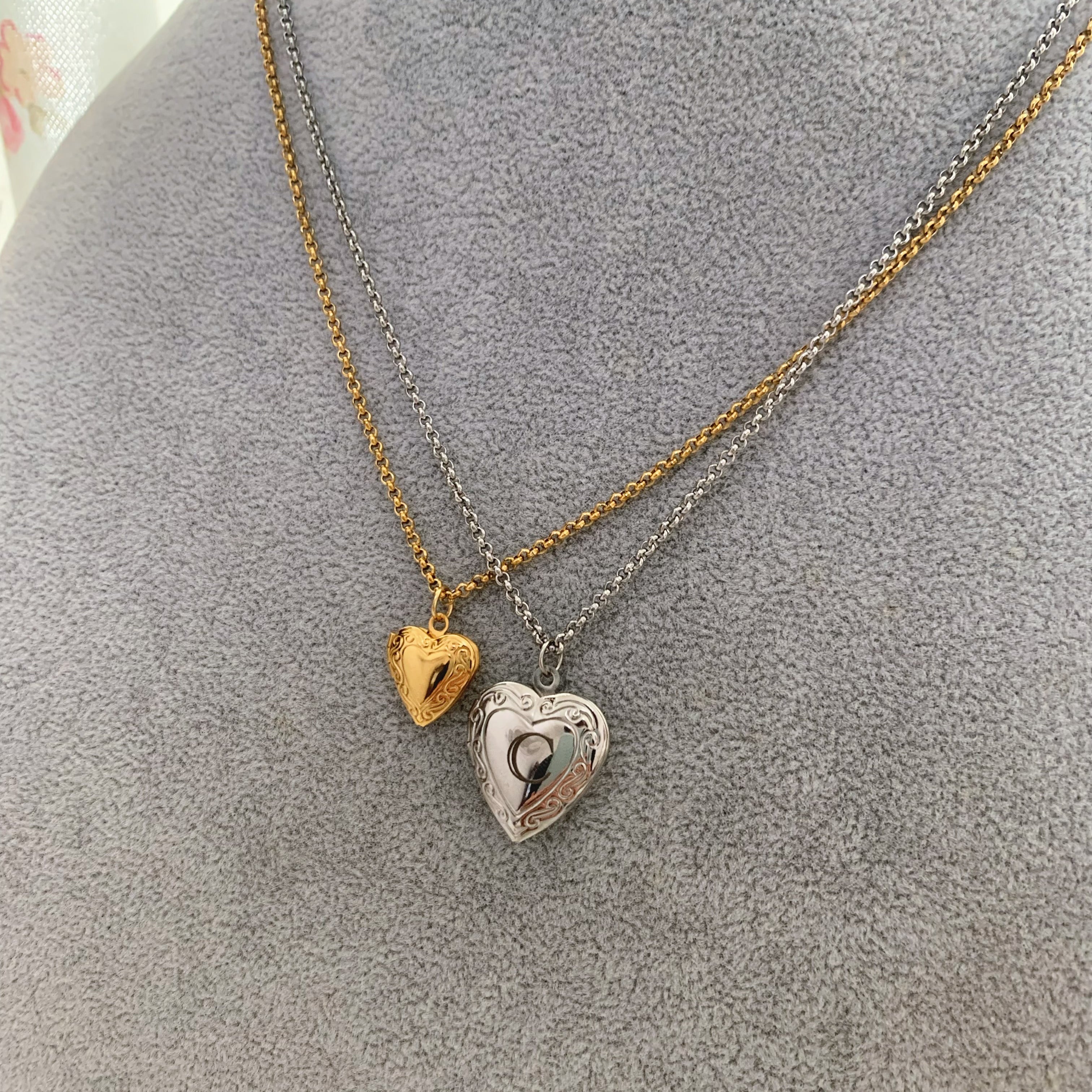 Heart Locket Necklace With Picture - camillaboutiqueshop