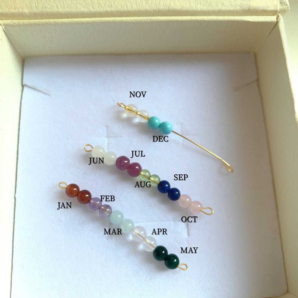 Custom Birthstone Morse Code Bracelet - camillaboutiqueshop