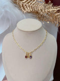 2 Birthstone & Initial Necklace - Camillaboutiqueshop