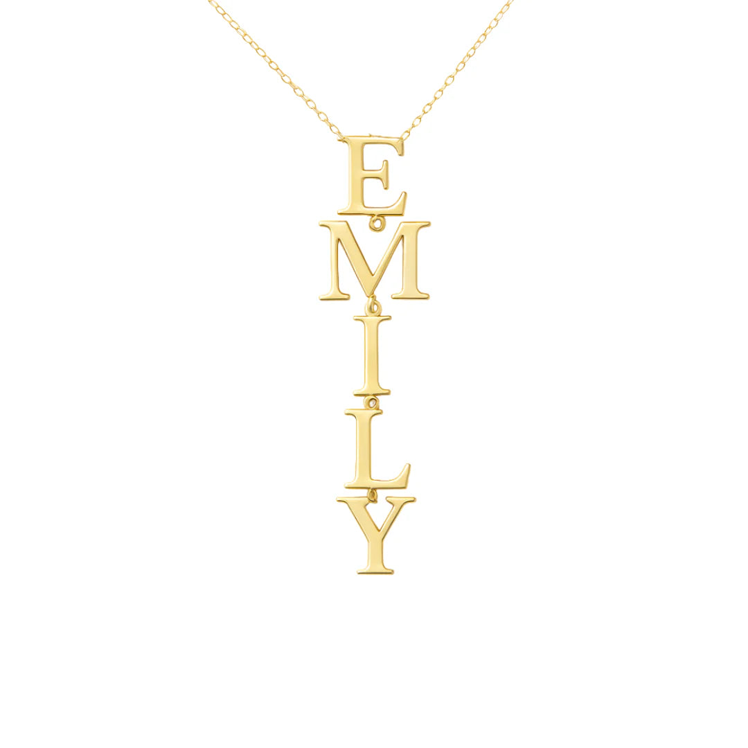 Custom Vertical Jumbo Name Necklace -camillaboutiqueshop