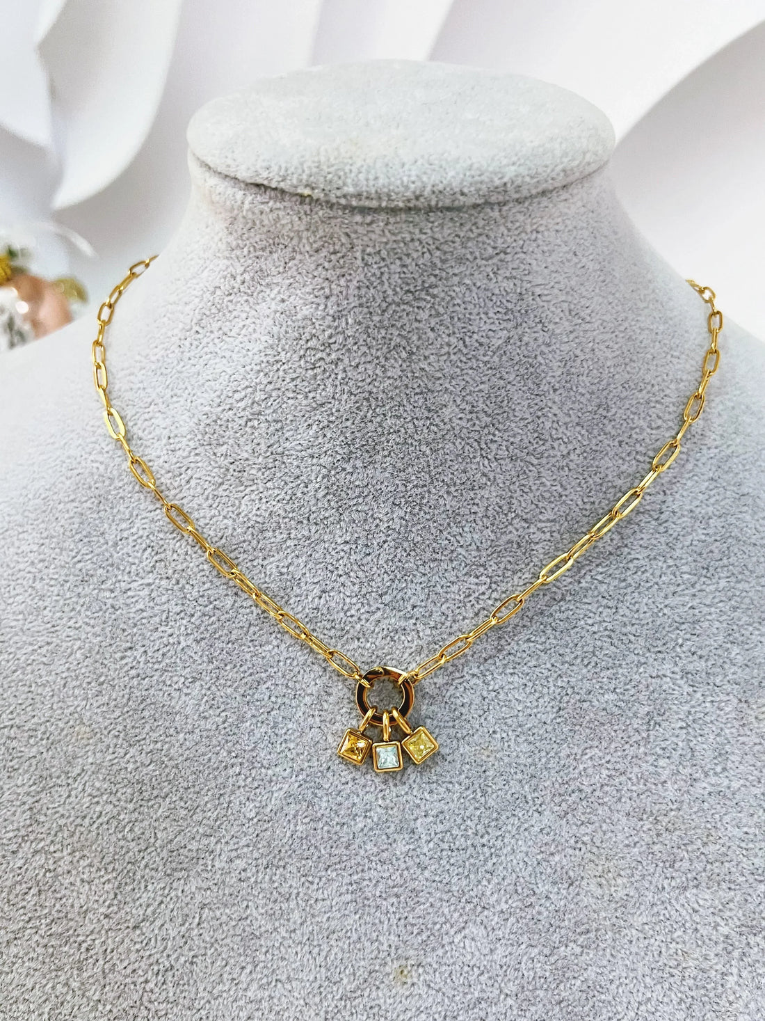 3 Birthstone Charms Necklace - Camillaboutiqueshop