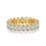 Oval Cubic Zirconia Eternity Ring | Sterling Silver - camillaboutiqueshop