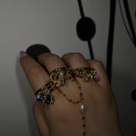 Blue Evil Eye Charm Ring - camillaboutiqueshop