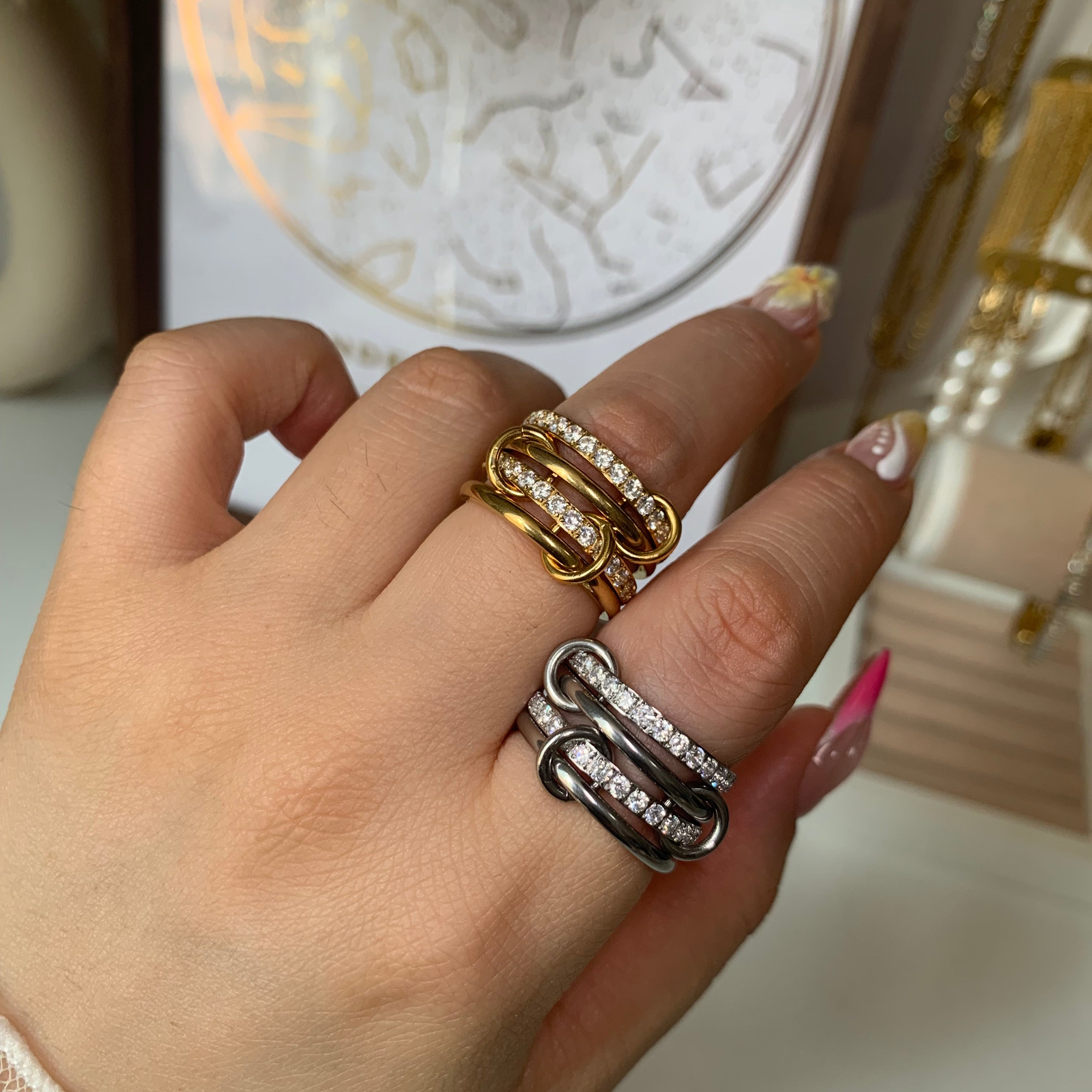 Hailey Interlocking Ring Stack - camillaboutiqueshop