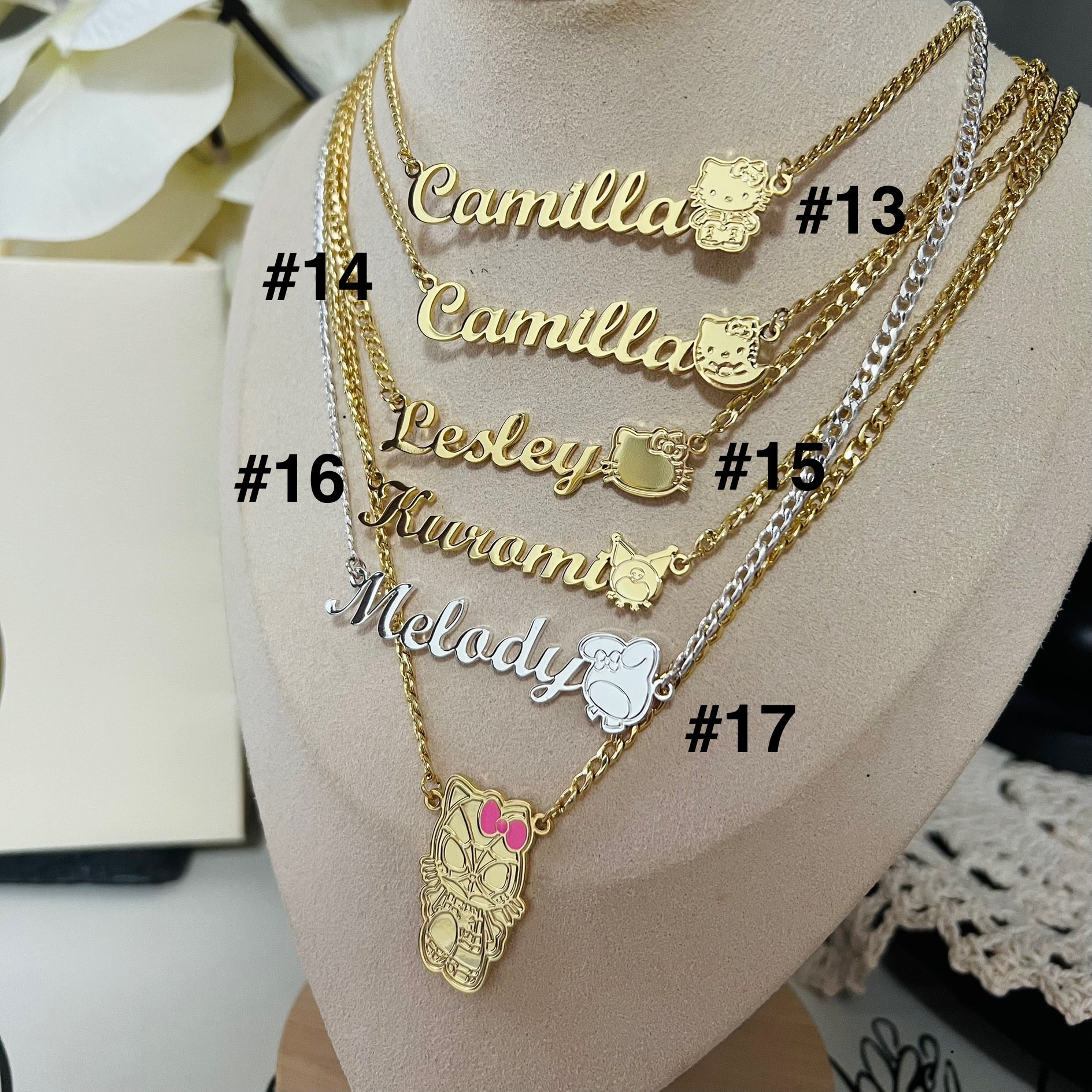 Custom Cartoon Name Necklace