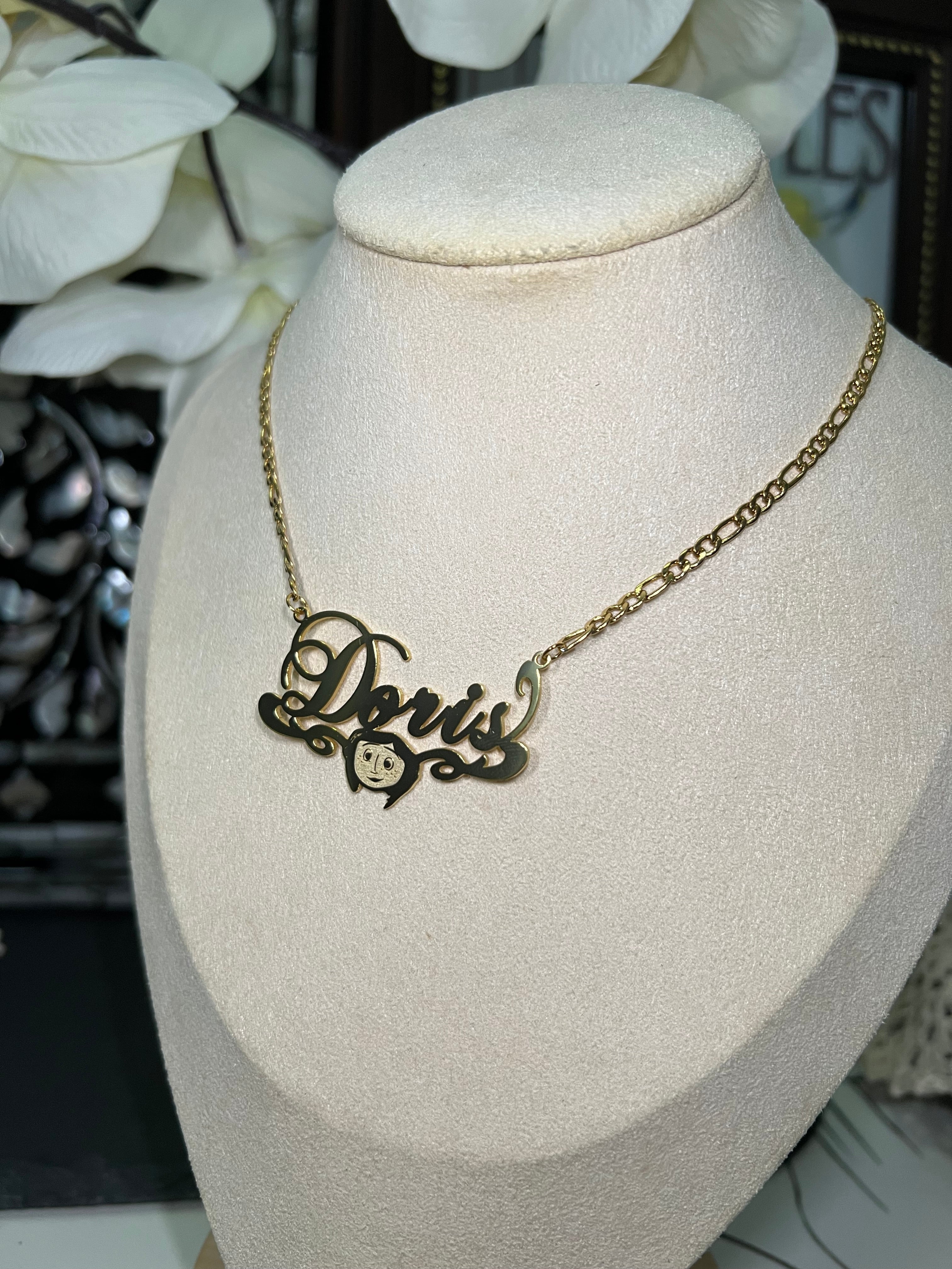 Collier avec nom de chat en chaîne Figaro