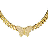 Custom Pink Butterfly Rolex Necklace