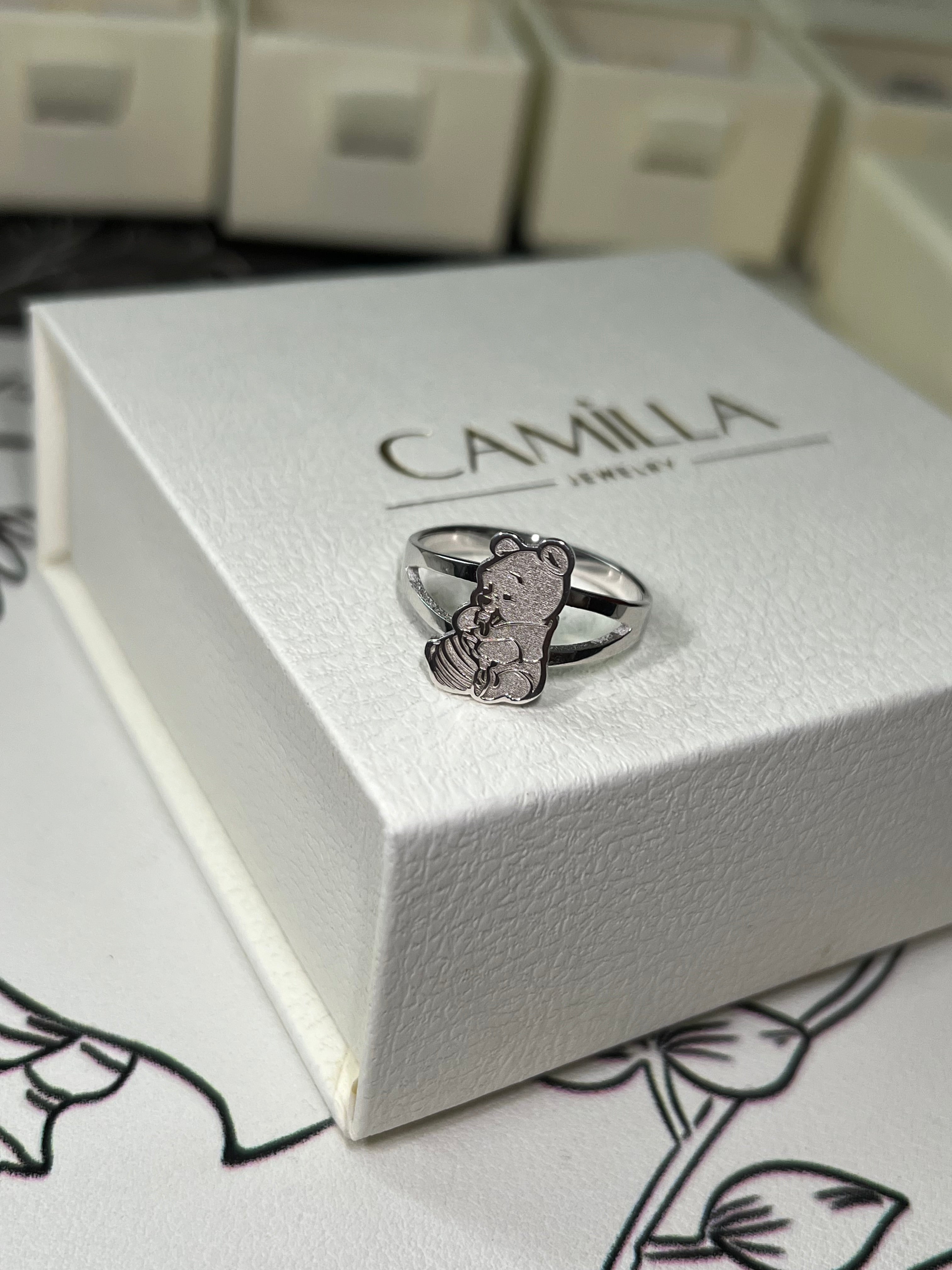 Winnie The Pooh Sterling Silver Ring