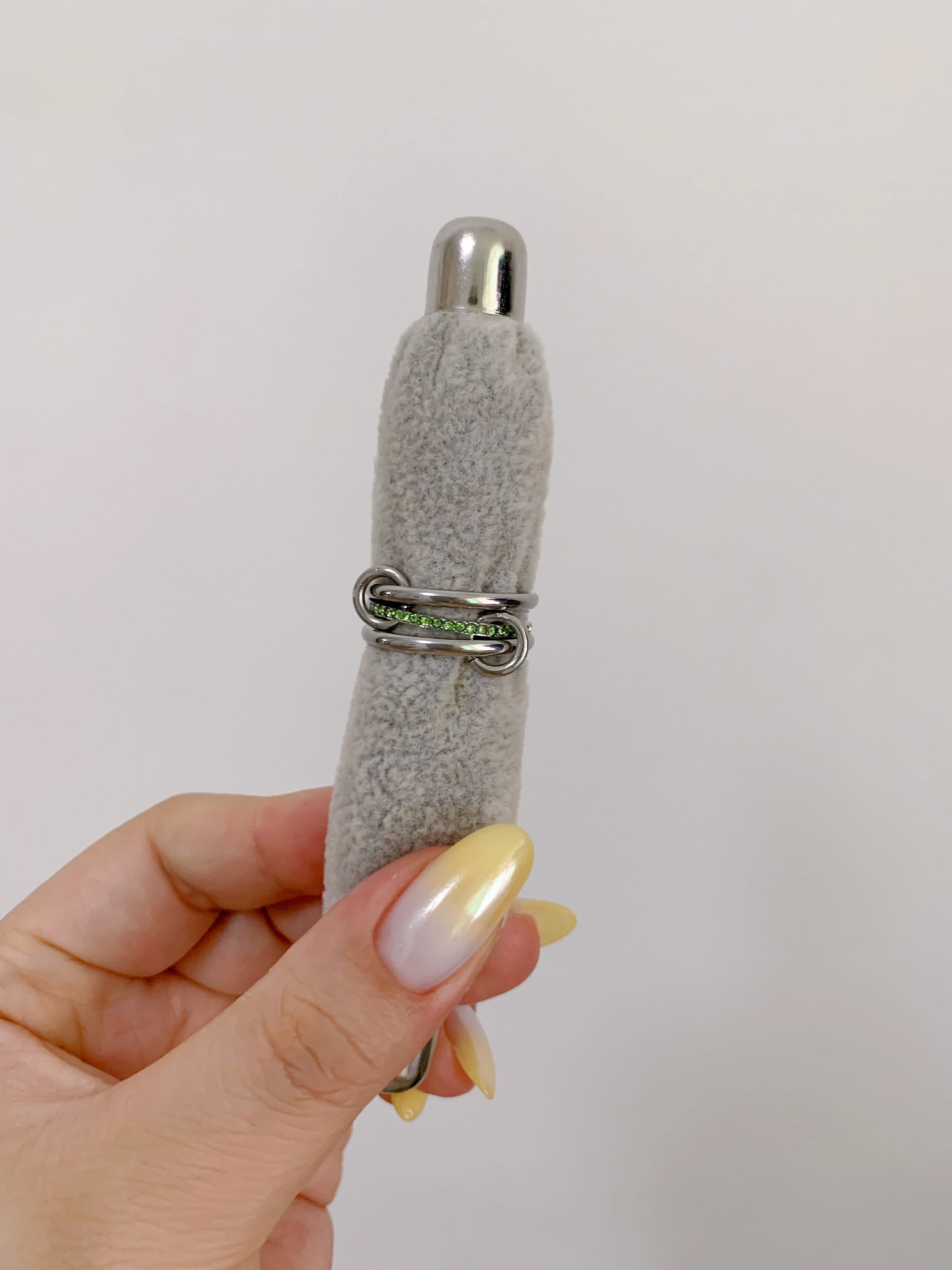 Silver Halo Birthstone Interlock Stacking Ring - camillaboutiqueshop