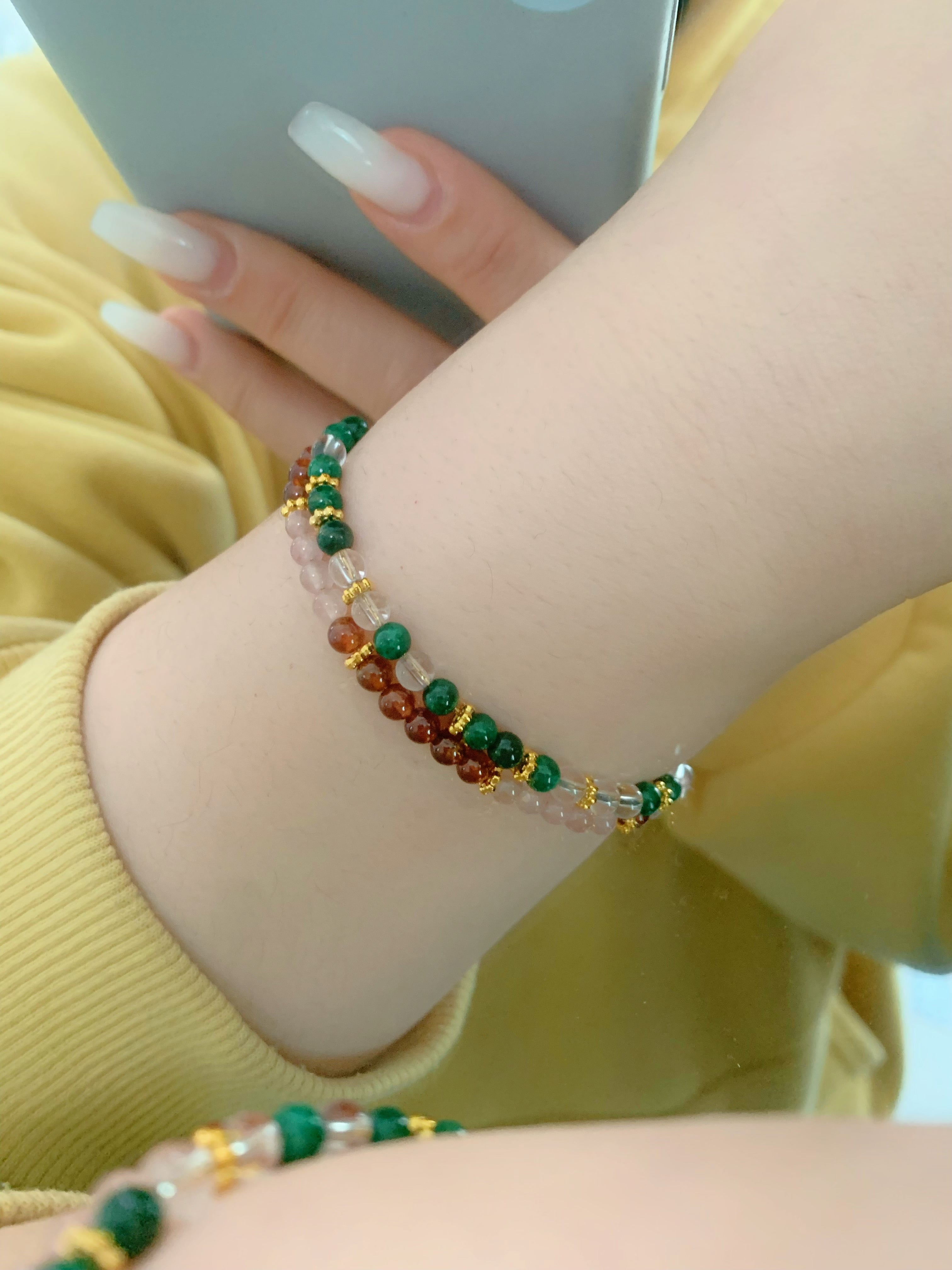 Custom Birthstone Morse Code Bracelet - camillaboutiqueshop