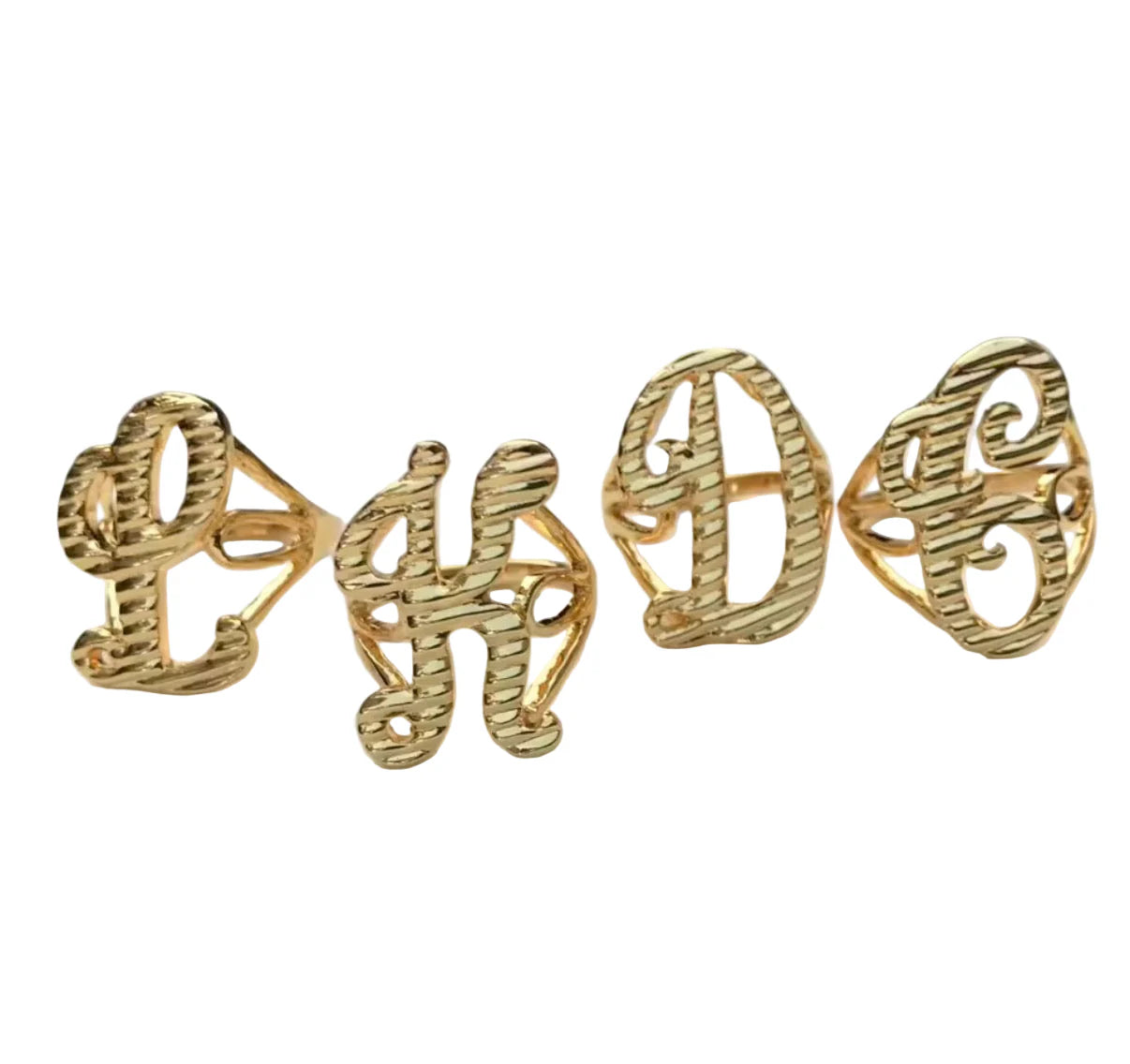 Cursive Initial Ring -camillaboutiqueshop