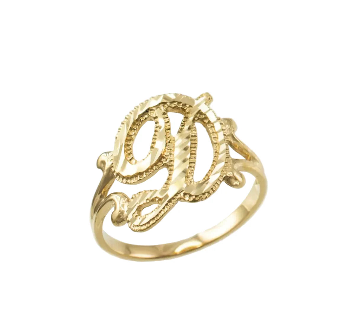 Cursive Letter Ring