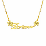 Plumeria Name Necklace