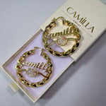 Custom Diamond HK Name Hoop -camillaboutiqueshop