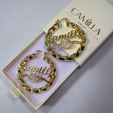 Custom Diamond HK Name Hoop -camillaboutiqueshop