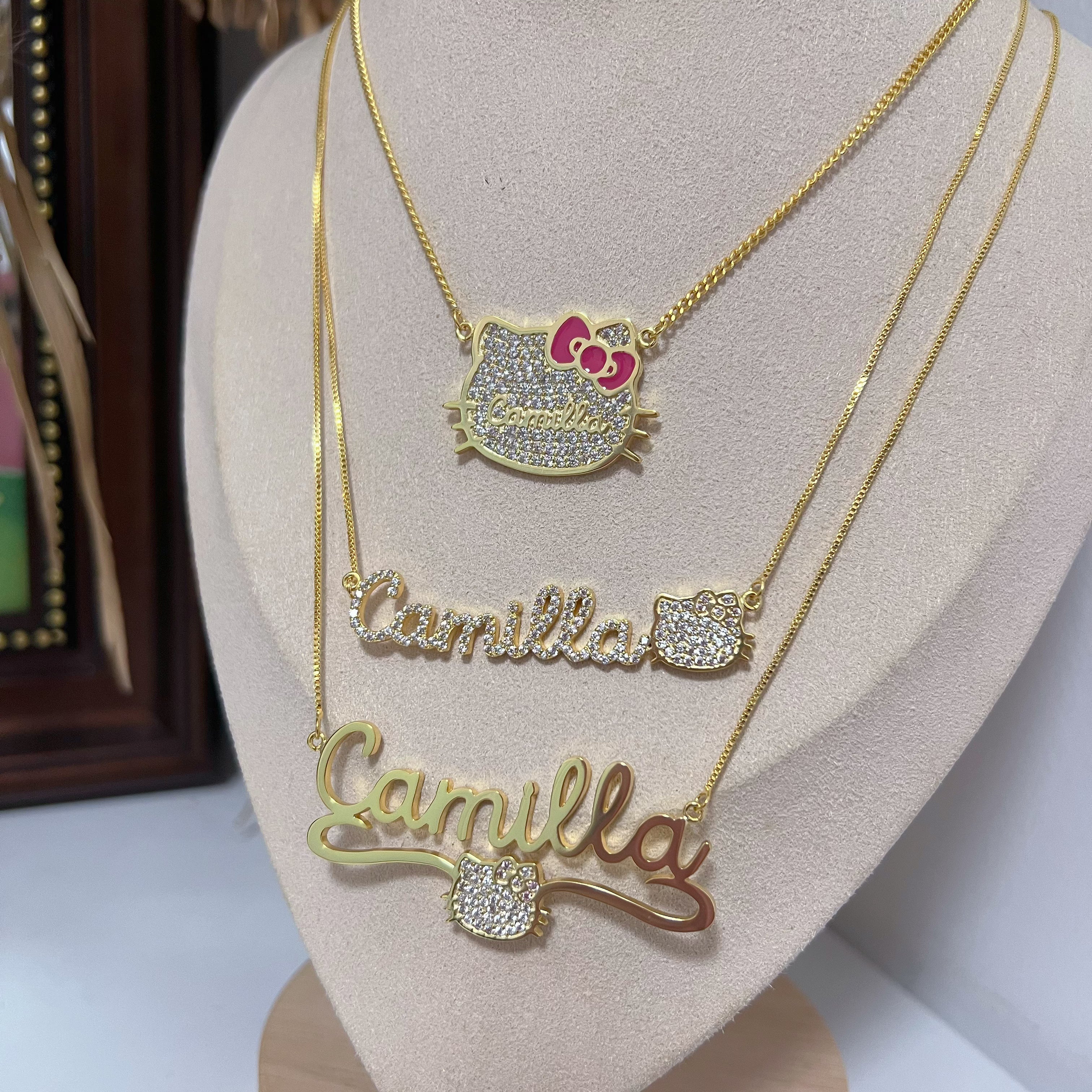 Diamond HK Name Necklace-Sterling Silver -camillaboutiqueshop