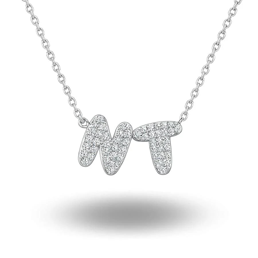 Custom Bubble Letter Necklace -camillaboutiqueshop