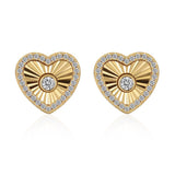 Perla Texture Heart Earrings - camillaboutiqueshop
