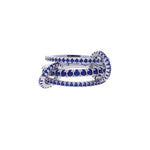 Interlocked Blue Shine Statement Ring -camillaboutiqueshop
