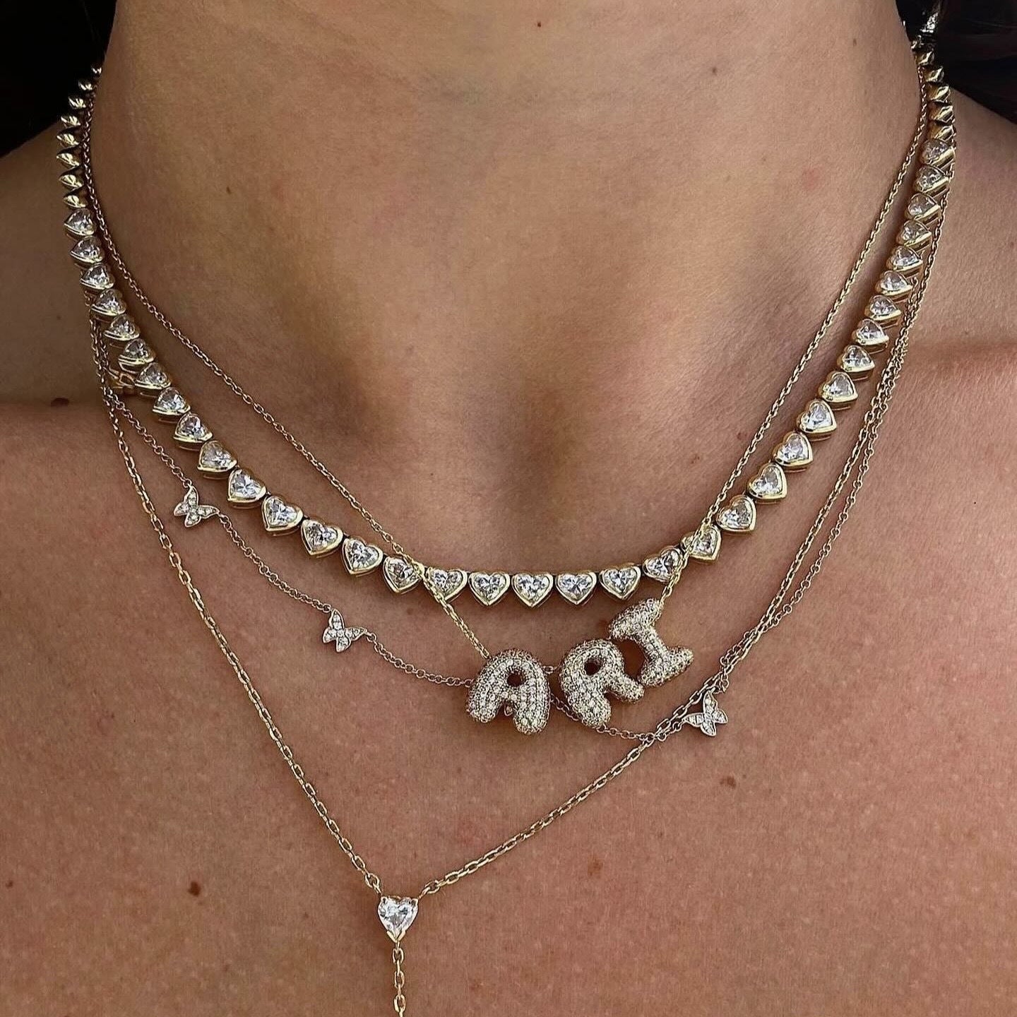 Custom Bubble Letter Necklace