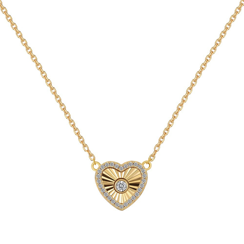 Perla Texture Heart Necklace - camillaboutiqueshop