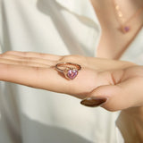 Pink Rose Heart Ring - camillaboutiqueshop