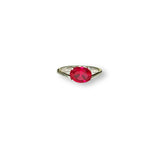 SOLITAIRE WAVE PINKY RING - BIRTHSTONE