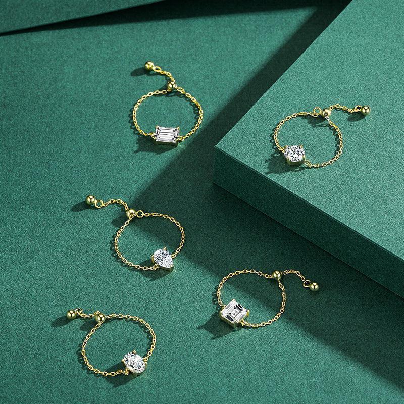 Adjustable Chain Rings - Sterling Silver - camillaboutiqueshop