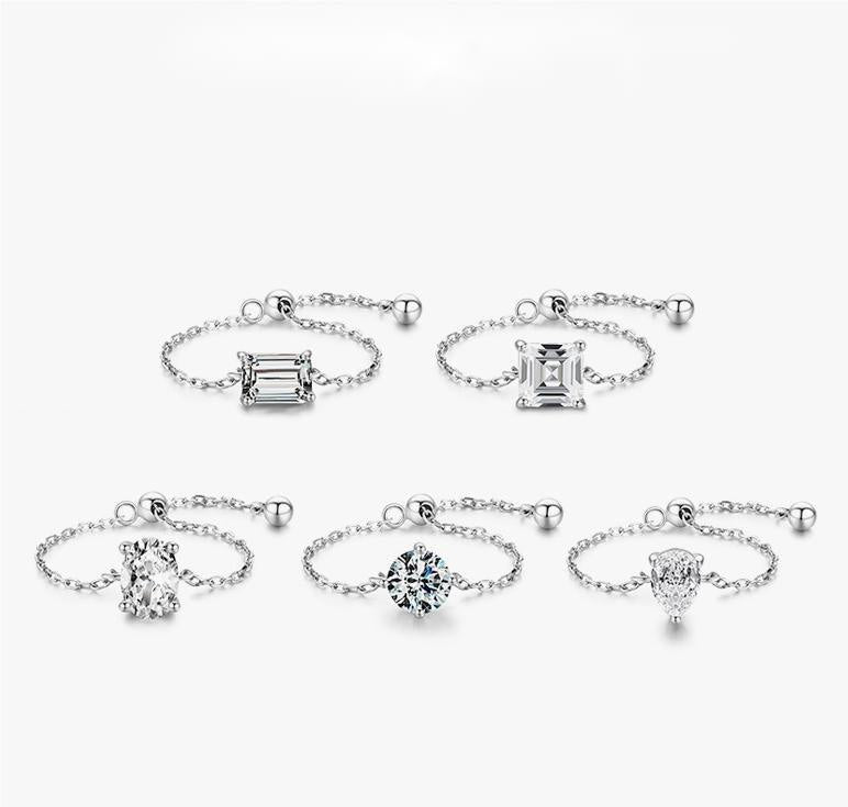 Adjustable Chain Rings - Sterling Silver - camillaboutiqueshop