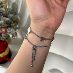 Mother Of Pearl Custom Name Clover Bracelet - camillaboutiqueshop