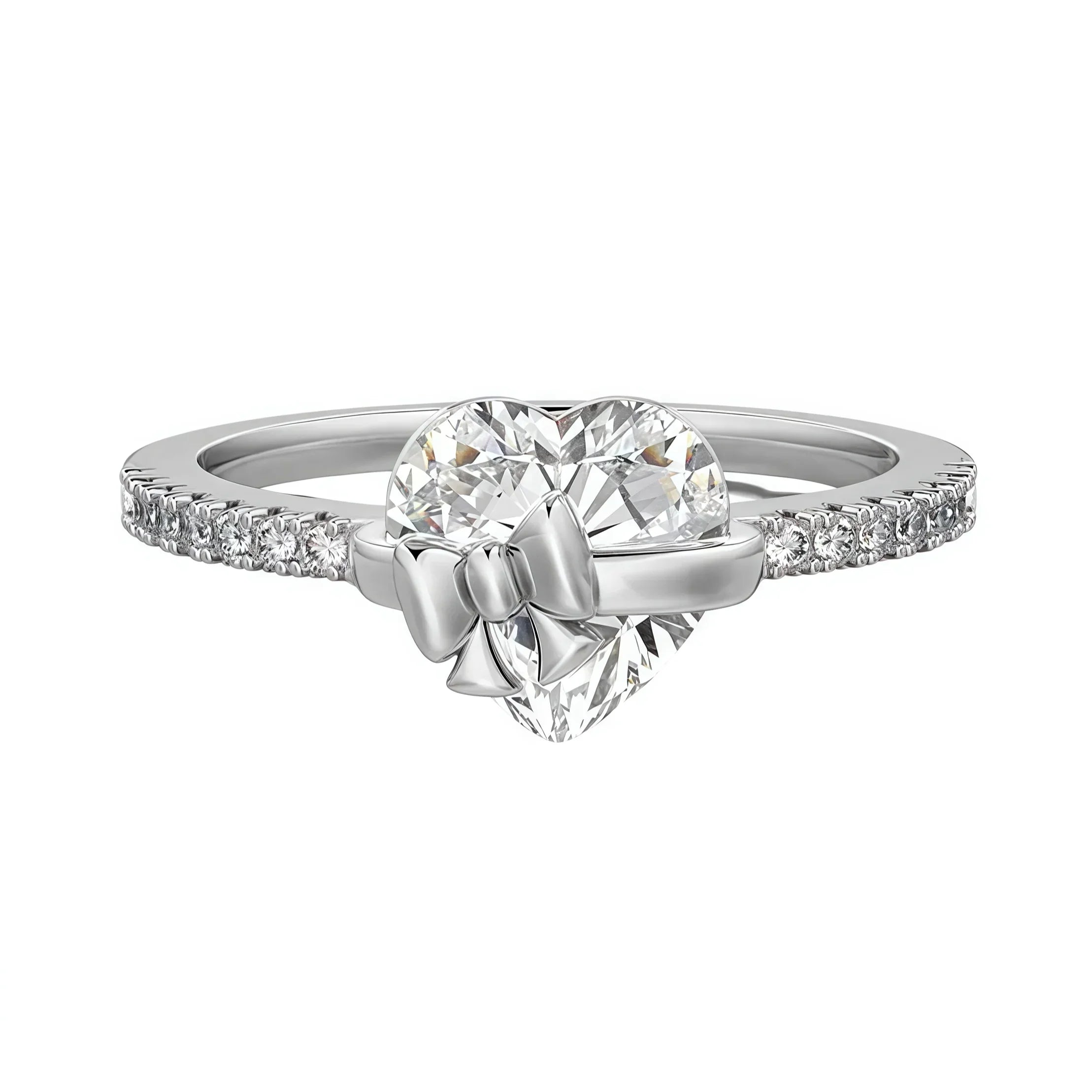 Bow Heart Promise Ring - camillaboutiqueshop