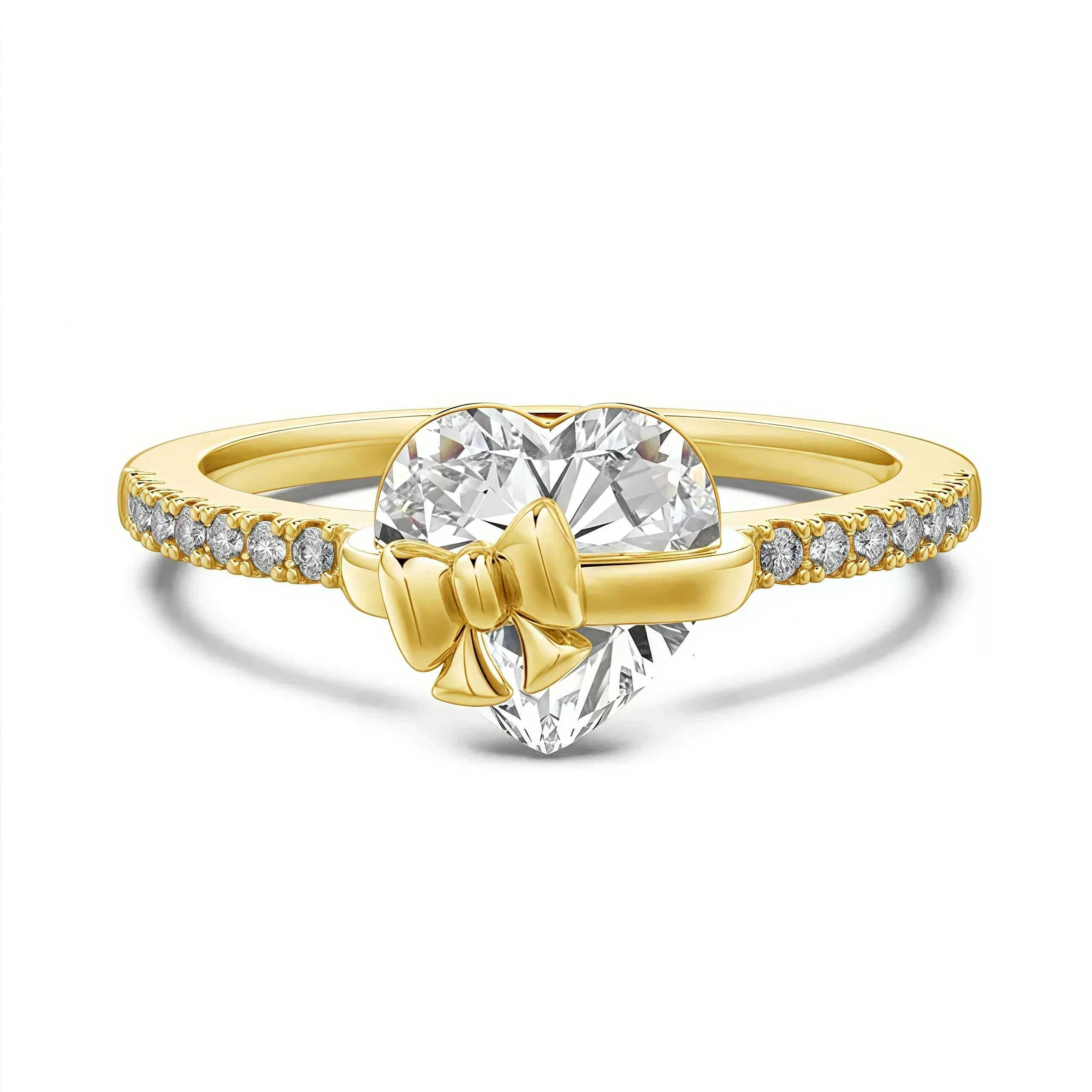 Bow Heart Promise Ring - camillaboutiqueshop
