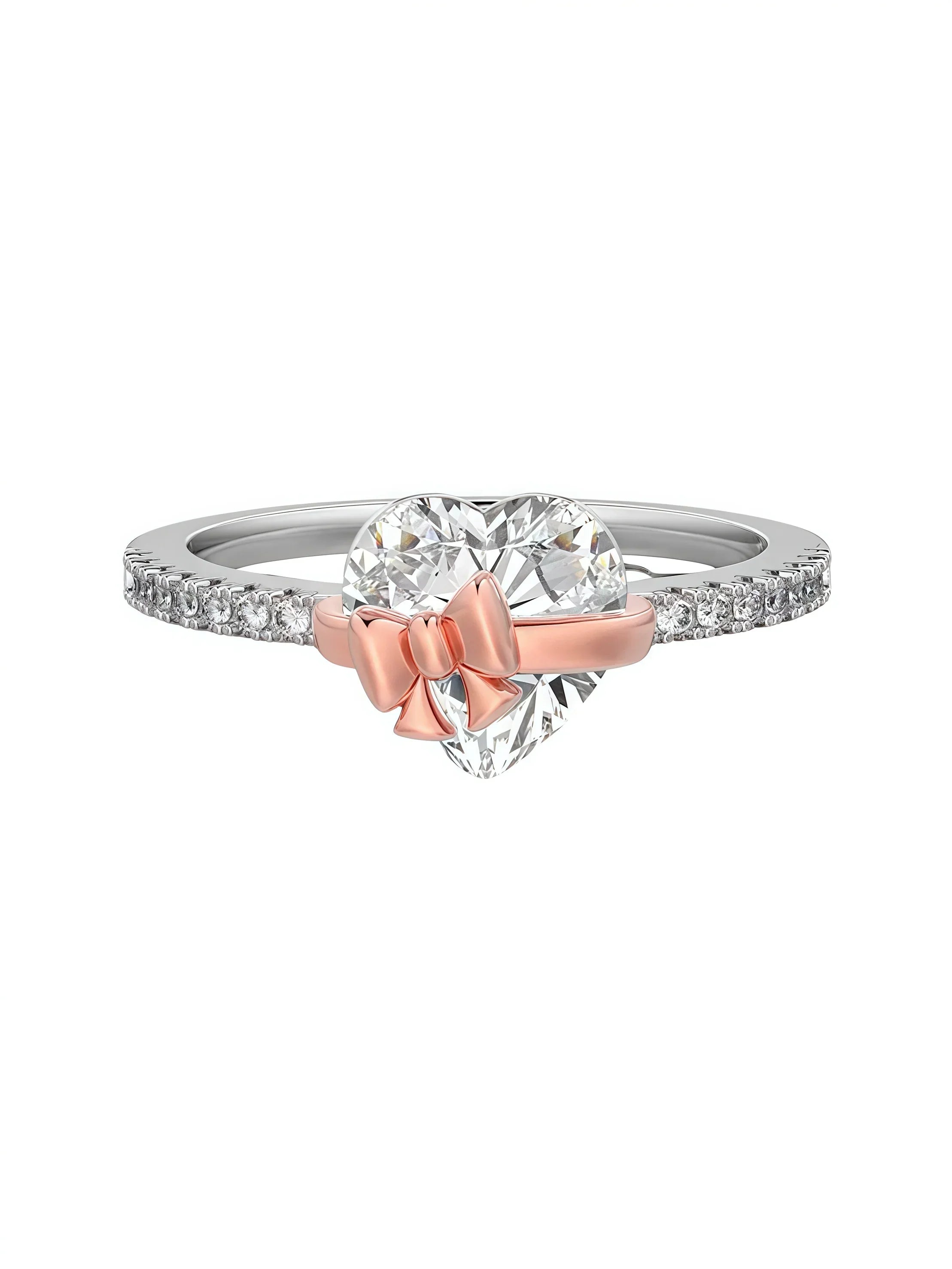 Bow Heart Promise Ring - camillaboutiqueshop