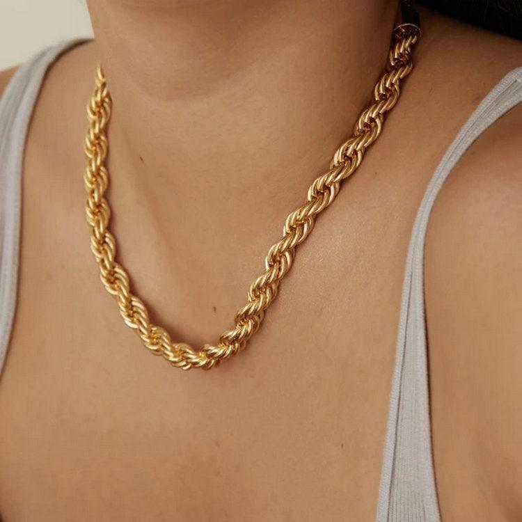 Braid Rope Chain Necklace - Camillaboutiqueco