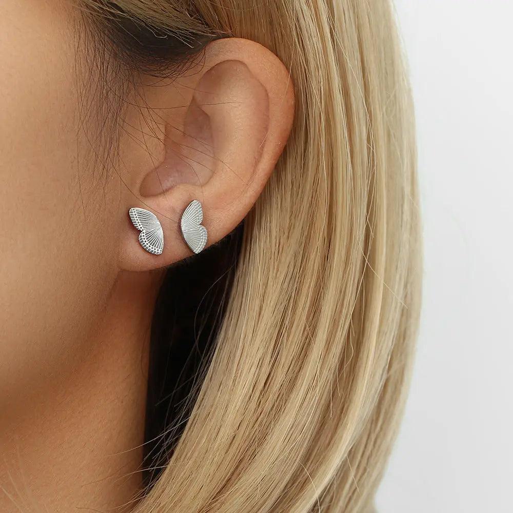 Butterfly Double Piercing Earrings - Camillaboutiqueshop