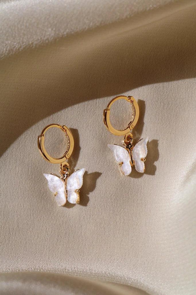 Butterfly Huggie Earrings - Camillaboutiqueshop