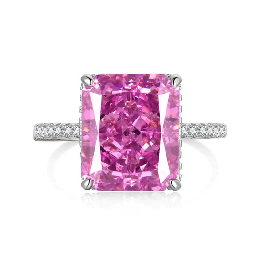 Classic Big Purple Radiant Cut Engagement Ring for Women - Camillaboutiqueco camillaboutiqueshop.com
