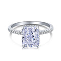 Classic Big Radiant Cut Birthstone Engagement Ring for Women - Camillaboutiqueshop