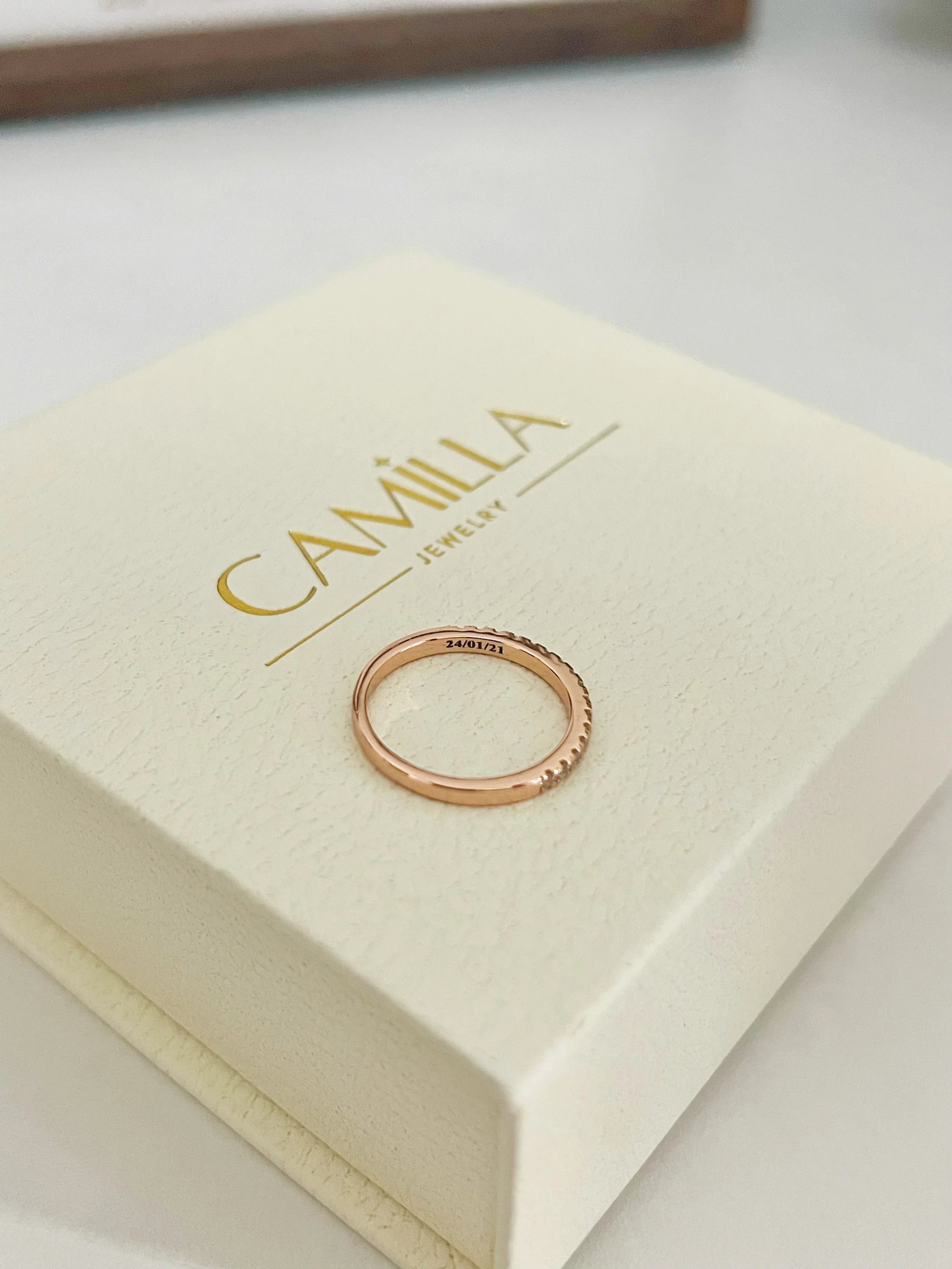 Classic Pave Set Full CZ Eternity Band Ring In Sterling Silver - camillaboutiqueshop