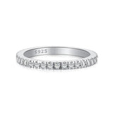 Classic Pave Set Full CZ Eternity Band Ring In Sterling Silver - camillaboutiqueshop