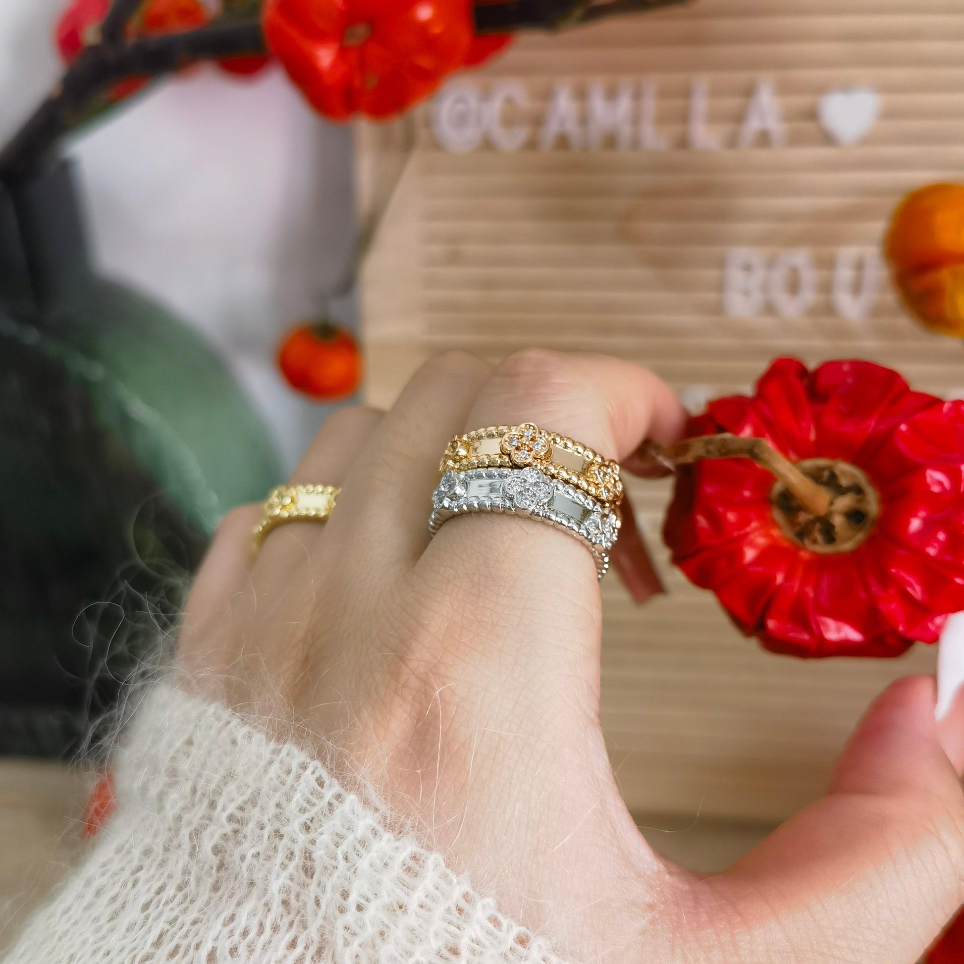 Clover Ring Band - Camillaboutiqueshop