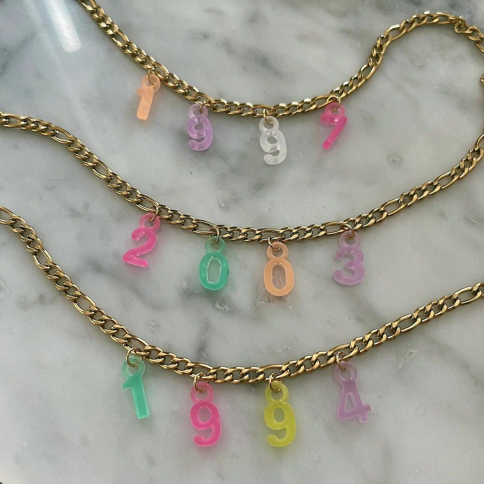 Custom Birth Year Necklace - Camillaboutiqueco