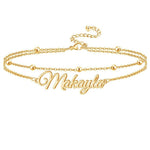 Custom Double Layer Anklet - camillaboutiqueshop