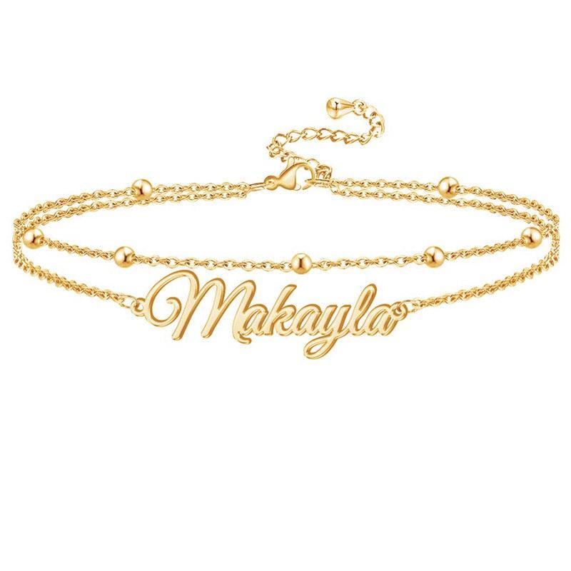 Custom Double Layer Anklet - camillaboutiqueshop