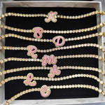 Custom Enamel Initial Tennis Necklace - camillaboutiqueshop