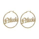 Custom Name Hoop Earrings - camillaboutiqueshop